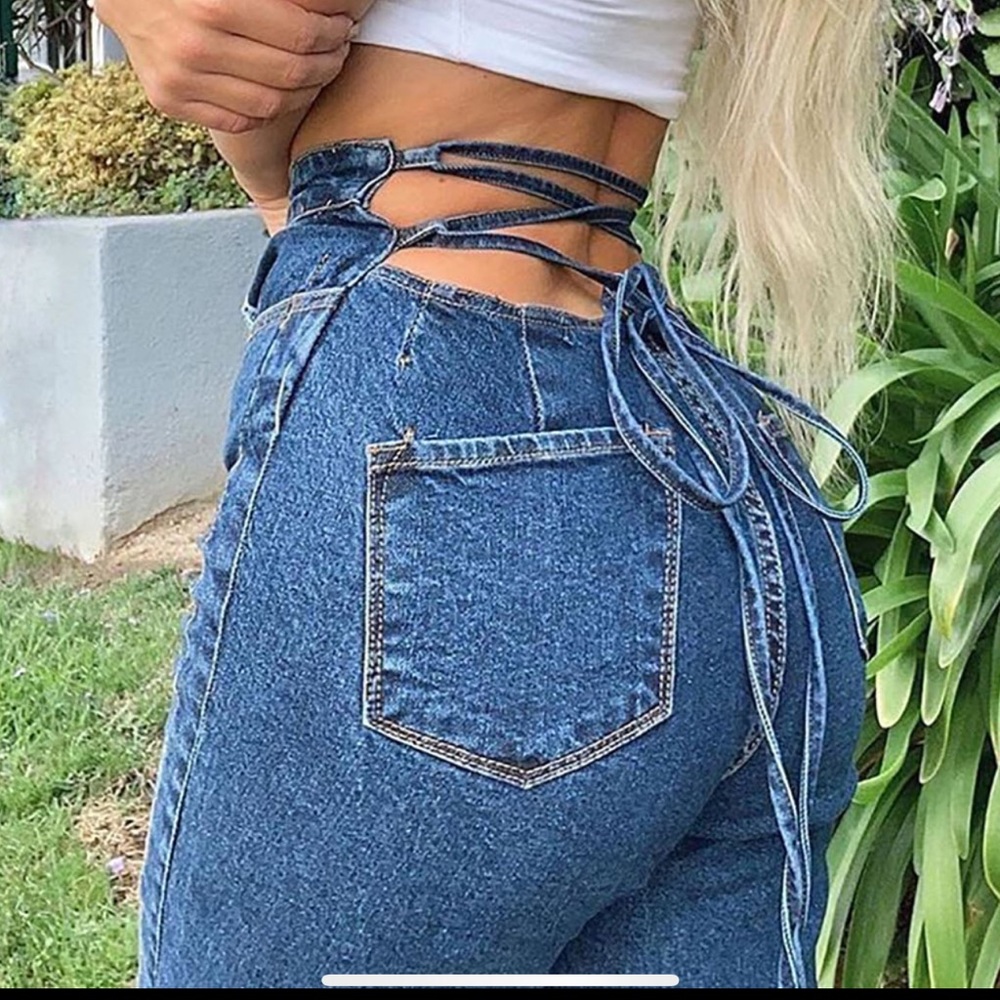 FashionNova Tie Em Up Jeans